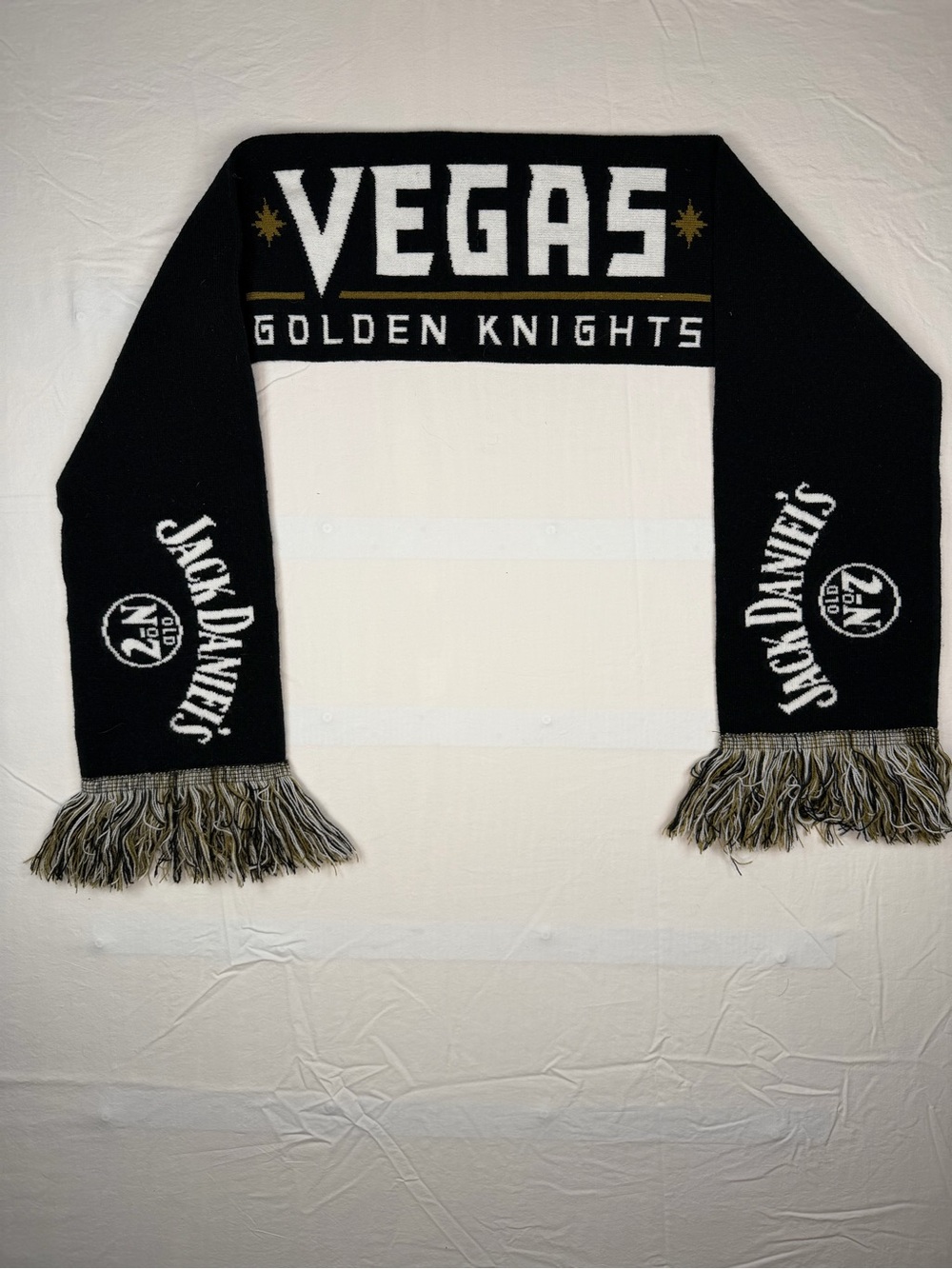 Jack Daniels Vegas Golden Knights Black and Gold Scarf